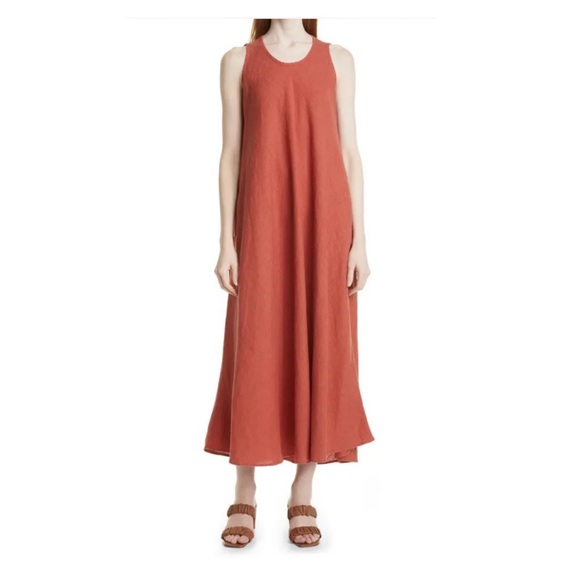 New! BOSS Hugo Boss C Dras Sleeveless Relaxed Fit Linen Maxi Dress - Picture 3 of 9